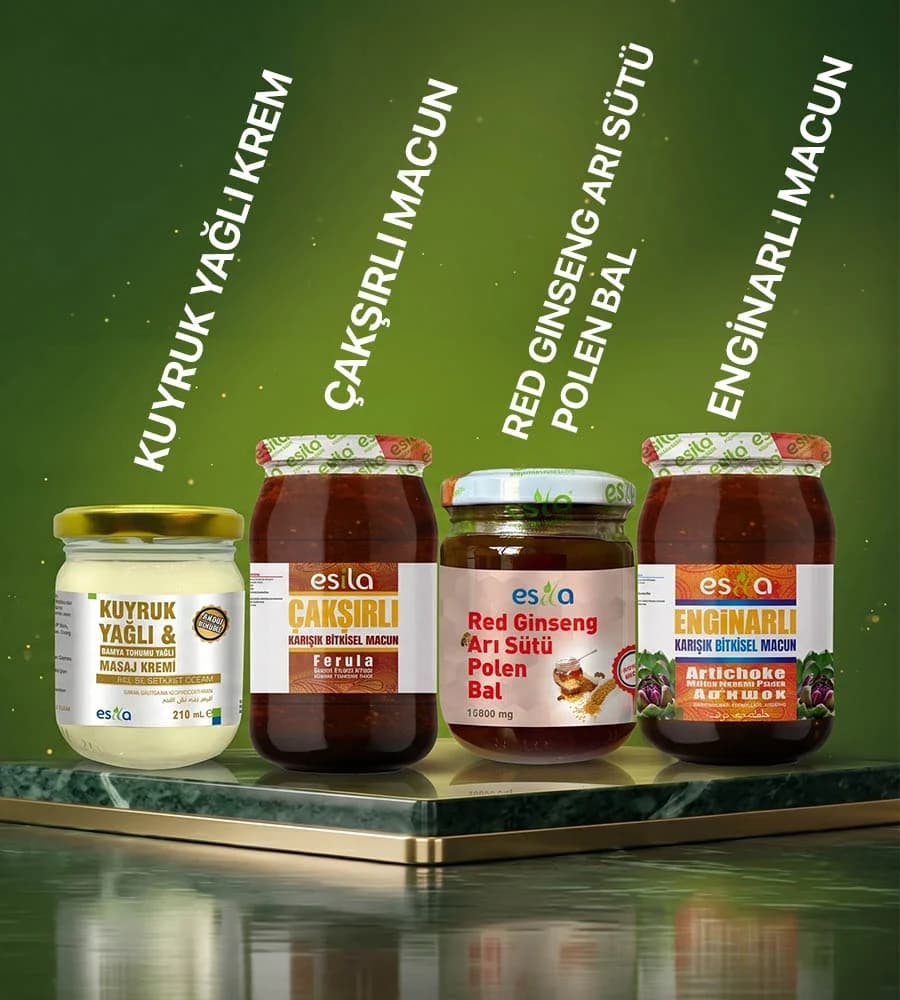 Baba Paketi – Kuyruk Yağlı Krem, Çakşırlı Macun, Enginar Macunu, Red Ginseng Arı Sütü