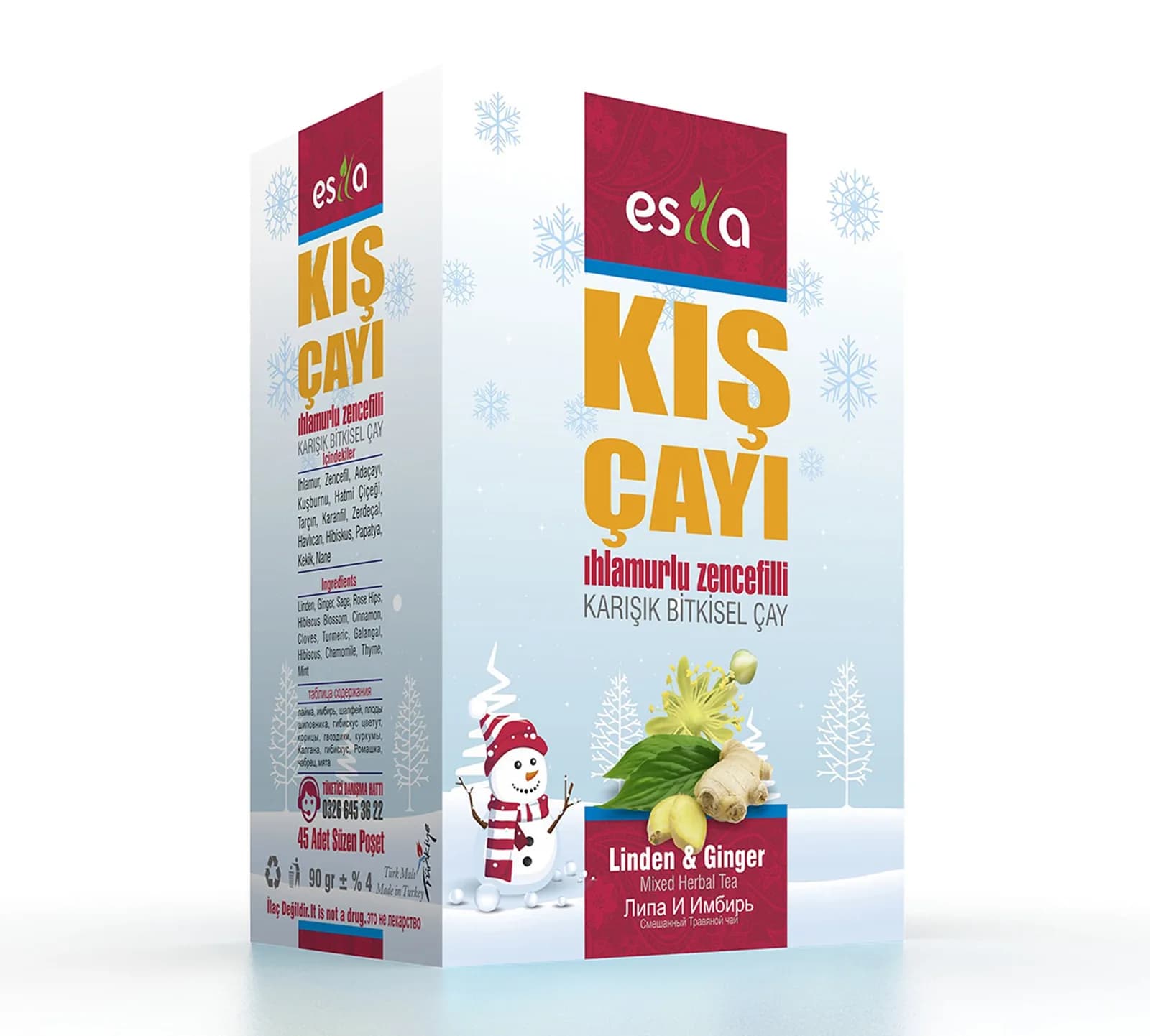 Ihlamurlu Zencefilli (Kış Çayı) Karışık Bitkisel Çay