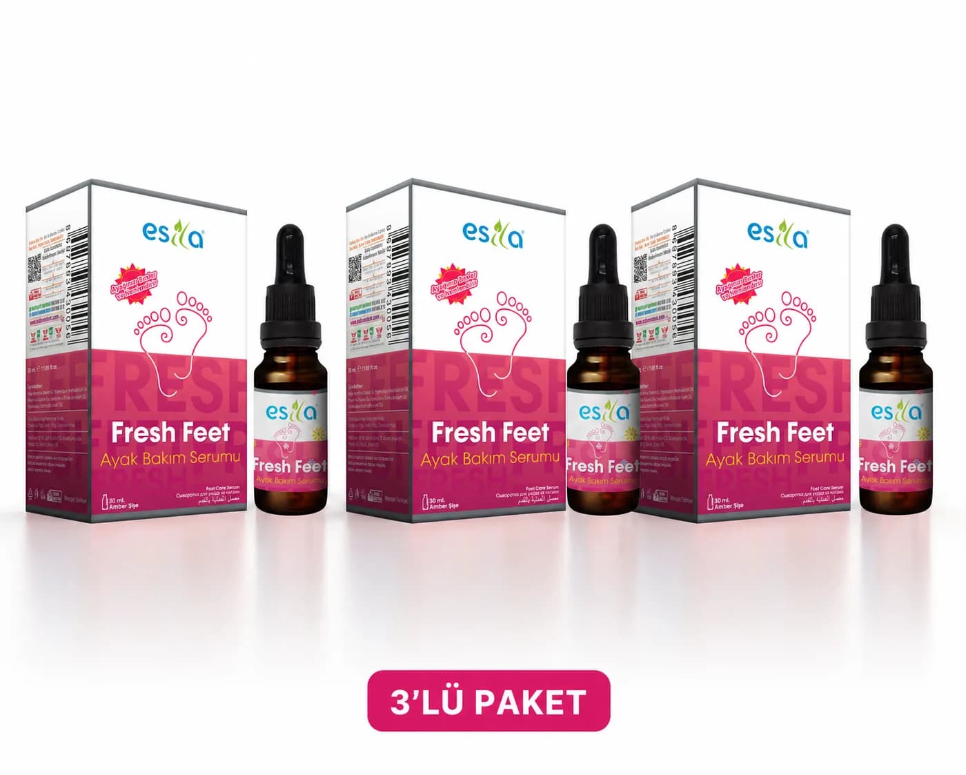 3 Adet Fresh Feet Ayakbakım Serumu 30 ml