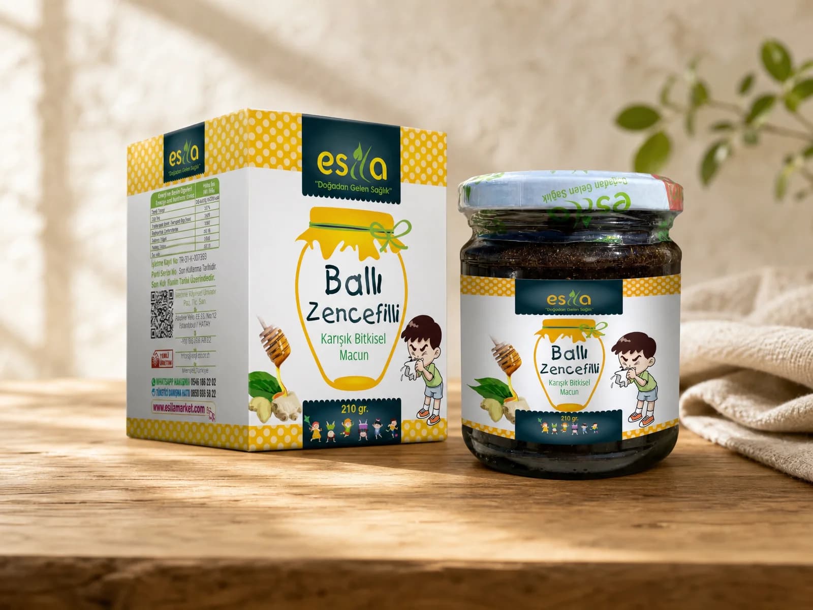 معجون Esila بالعسل والزنجبيل للأطفال